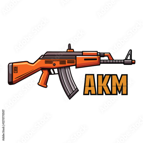 akm gun vector image