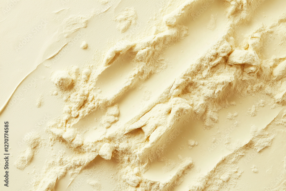Obraz premium Vanilla-toned facial powder for decorative cosmetics background