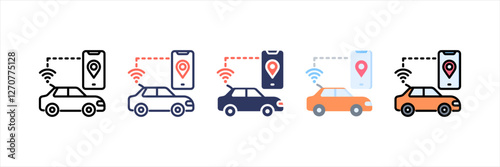 Smart Transportation Multistyle Icon Set