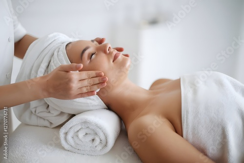 Young woman getting a spa treatment
