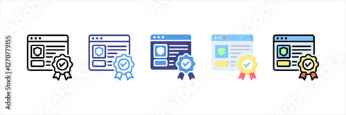 Digital Signature Multistyle Icon Set