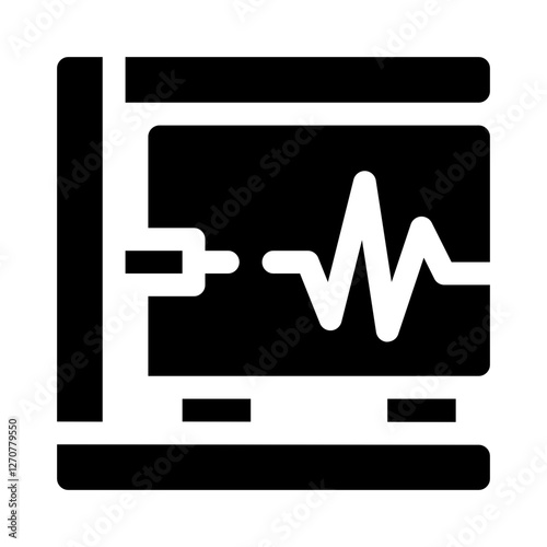 Seismograph glyph icon