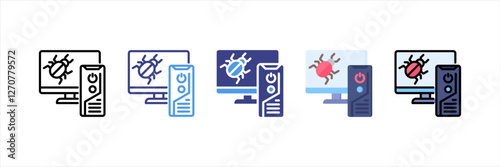 Virus Multistyle Icon Set