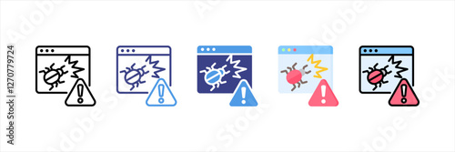 Malware Multistyle Icon Set