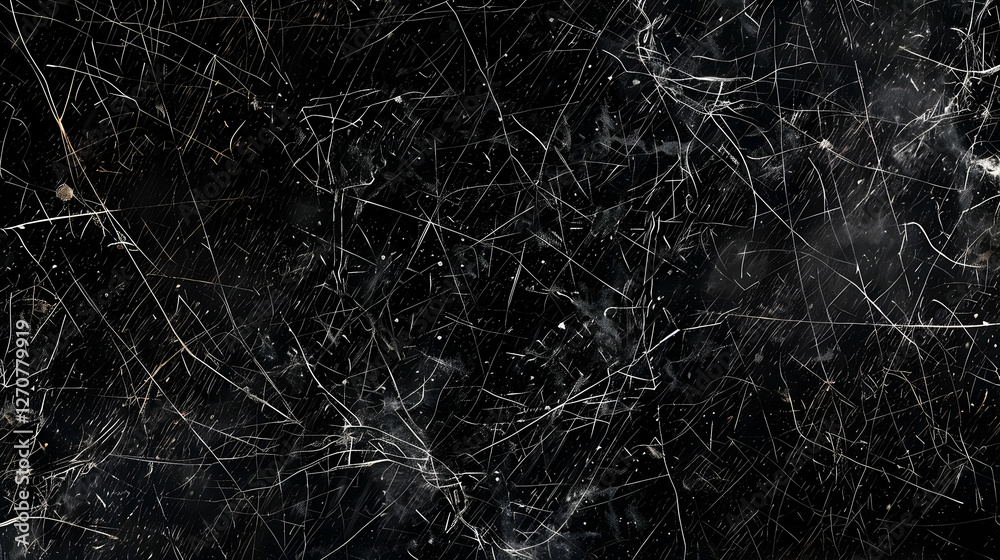 Abstract dark surface with intricate scratches, highlighting textures and patterns, suitable for backgrounds Abstract dark surface with intricate scratches, highlighting textures and patterns, suitable for backgrounds