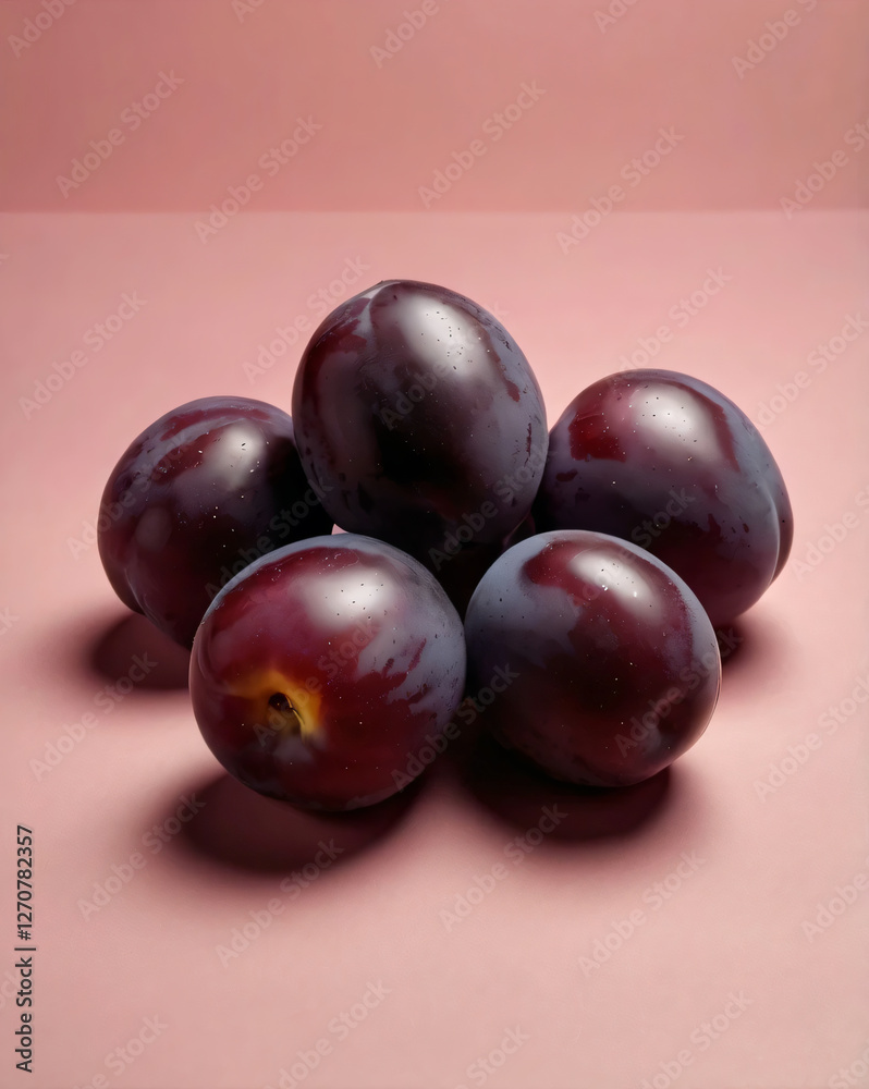 Plums with a simple backdrop, ideal for advertisements. Plums with a simple backdrop, ideal for advertisements.