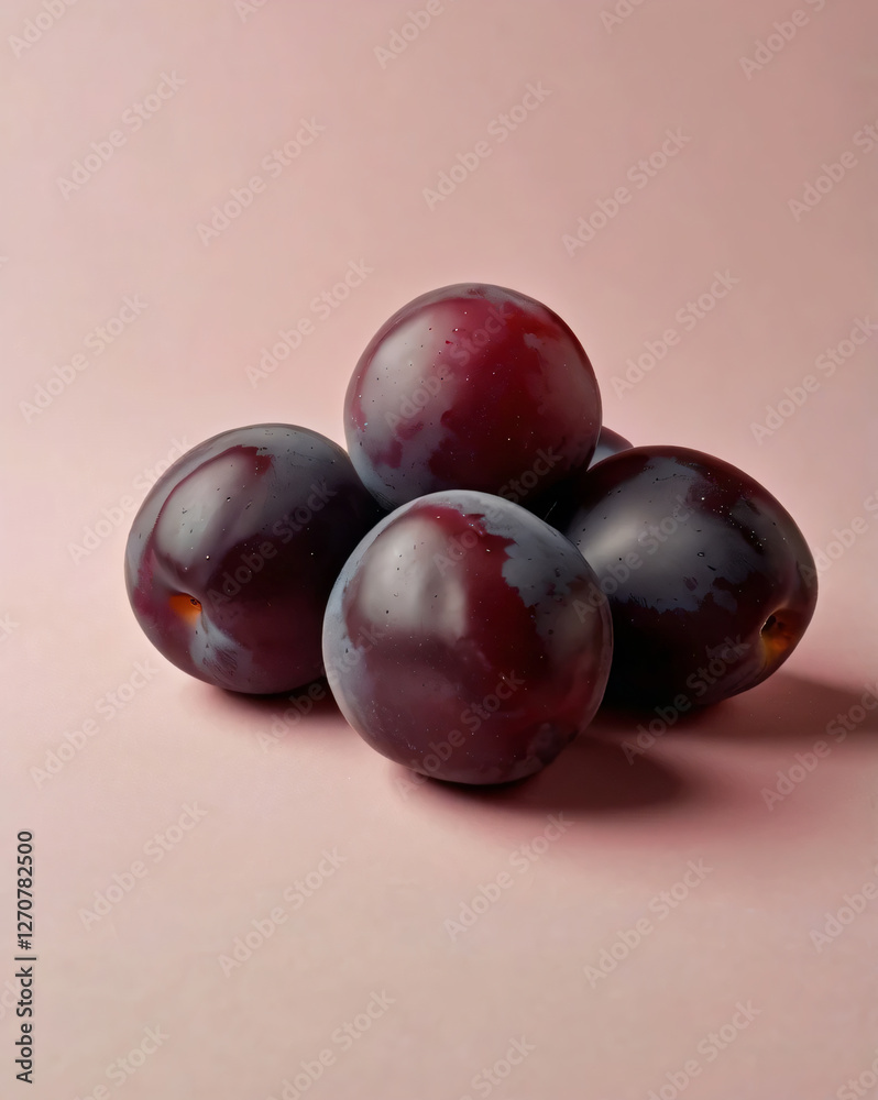 Plums with a simple backdrop, ideal for advertisements. Plums with a simple backdrop, ideal for advertisements.