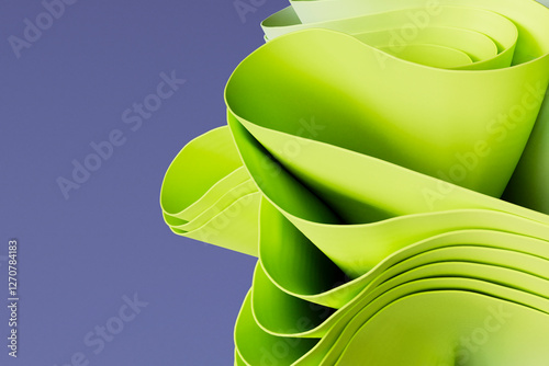 Abstract design with hexagonal patterns and flowing dark curves