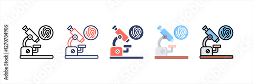 Biometric Identification Multistyle Icon Set