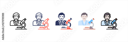 Lab Technician Multistyle Icon Set