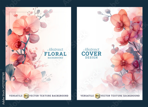 Floral art Brochure template, Poster, flyer Modern Covers, vector illustration, background, Magazines, design, book, modern, annual, corporate, creative, business, banner, paper