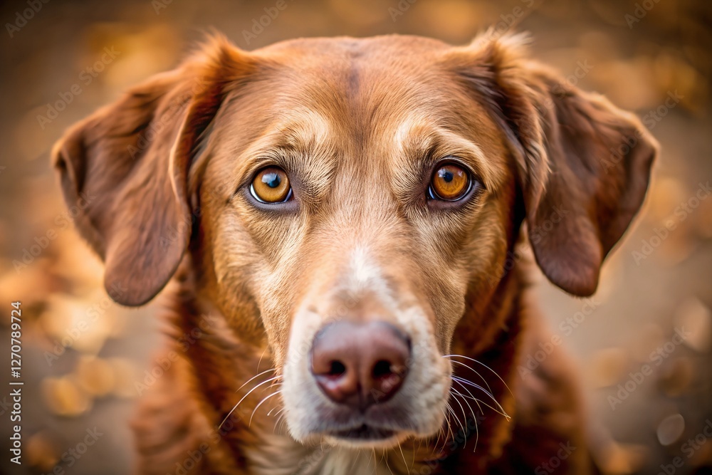 Close up portrait of a gentle brown dog with expressive eyes capturing emotion and warmth Close up portrait of a gentle brown dog with expressive eyes capturing emotion and warmth
