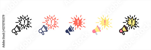 Noise Pollution Multistyle Icon Set