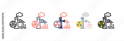 Radioactive Pollution Multistyle Icon Set