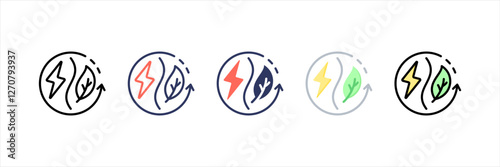 Ecological Multistyle Icon Set