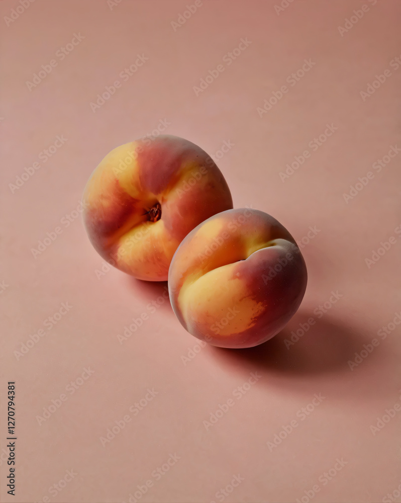 Peaches on a pink backdrop, perfect for minimalist designs. Peaches on a pink backdrop, perfect for minimalist designs.
