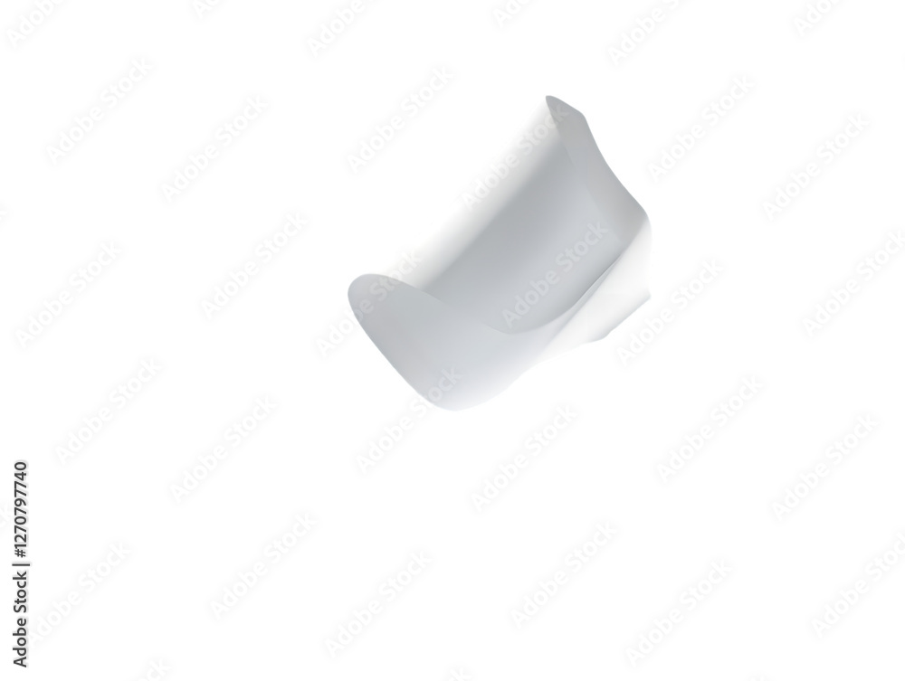 Abstract white shape with soft, curved edges floats against a transparent background. Clean, simple design Abstract white shape with soft, curved edges floats against a transparent background. Clean, simple design