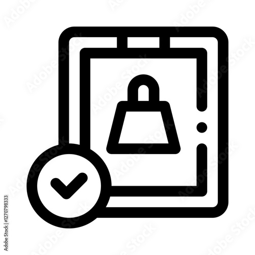 Order confirmation line icon