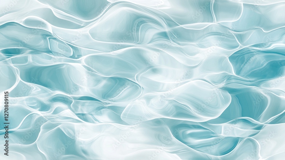 Obraz premium Abstract teal flowing liquid background, website design