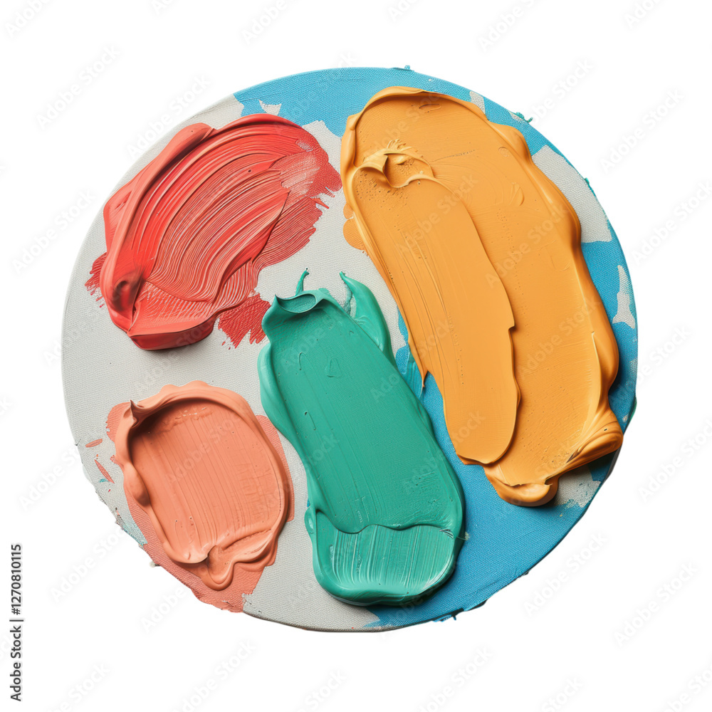 Paint palette with vibrant colors and textures. Paint palette with vibrant colors and textures.