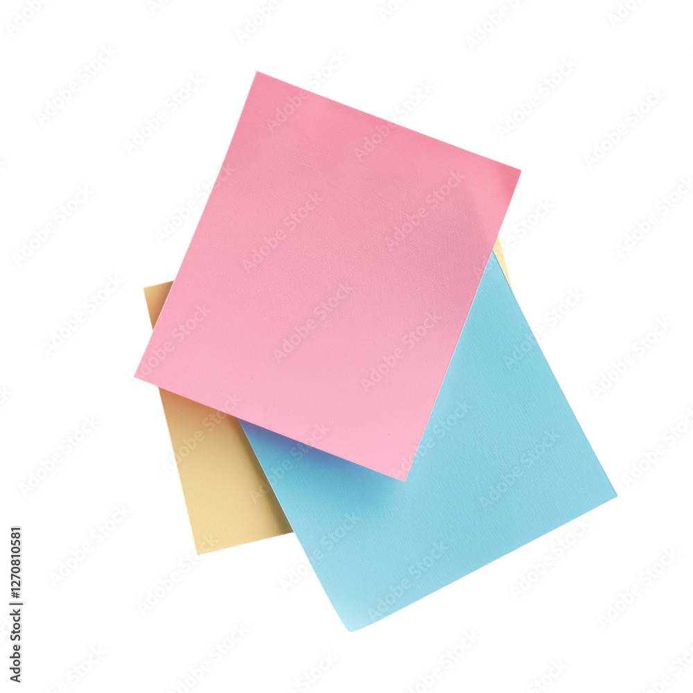 Colorful sticky notes on a transparent background Colorful sticky notes on a transparent background