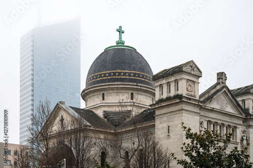 Bild auf Leinwand The Chapel of the Glorious Cross or Chapelle de la Sainte Croix in Lyon (France)