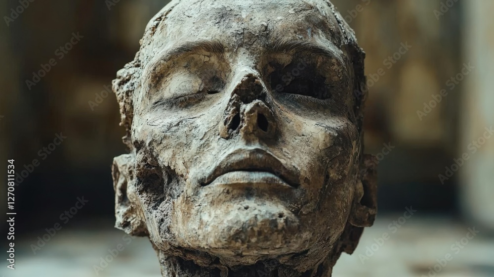 Ancient Mummy Close-Up: Captivating Remains of a Preserved Human Body Ancient Mummy Close-Up: Captivating Remains of a Preserved Human Body