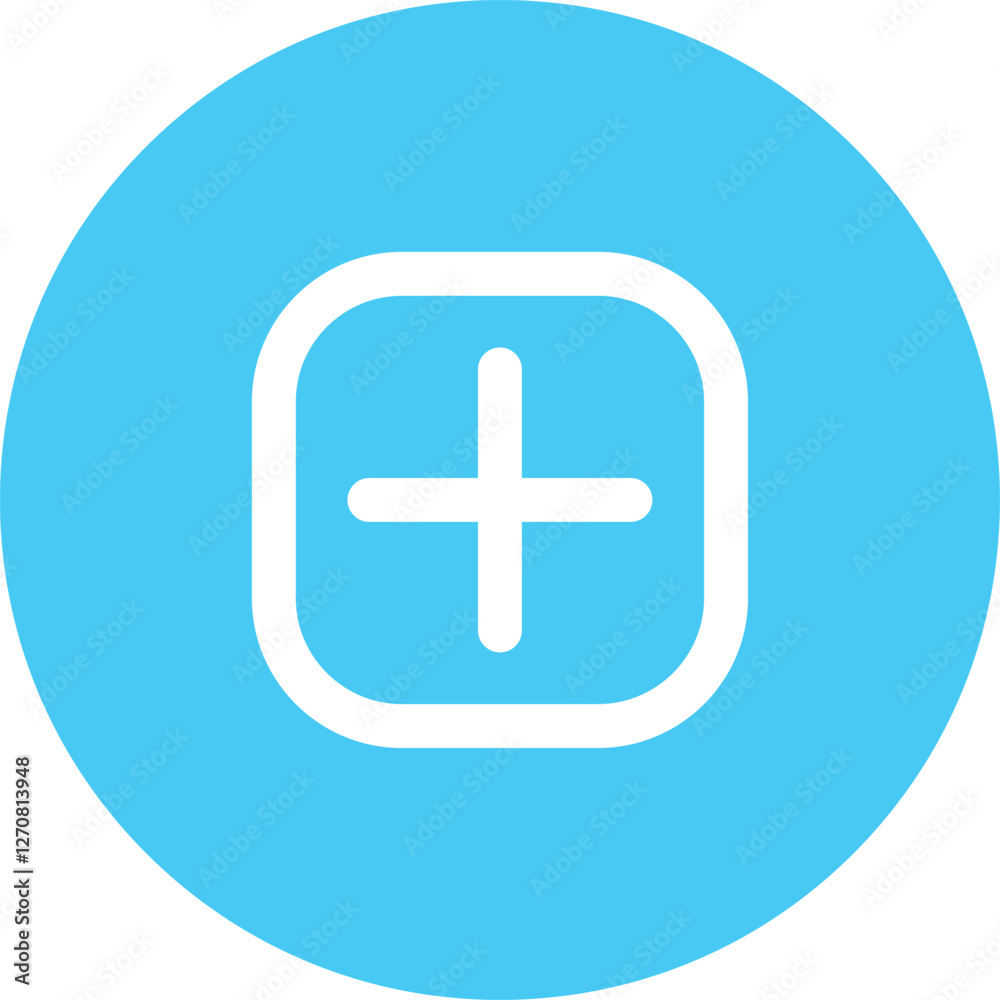 Obraz premium Add, new, plus icon symbol - create icons, more button in filled, thin line, outline and stroke style for apps and website. Vector icons
