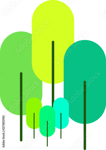 Flexible and versatile tree illustration, suitable for a variety of design projects. Its minimalist design makes it easy to adapt to various styles.