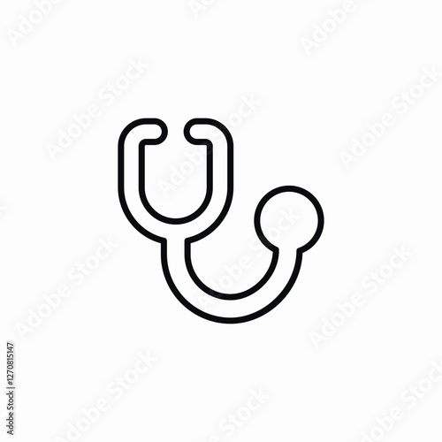 medical stethoscope health icon vector sign