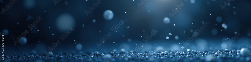 Delicate snowflakes gently falling on a dark canvas, calm, cold Delicate snowflakes gently falling on a dark canvas, calm, cold
