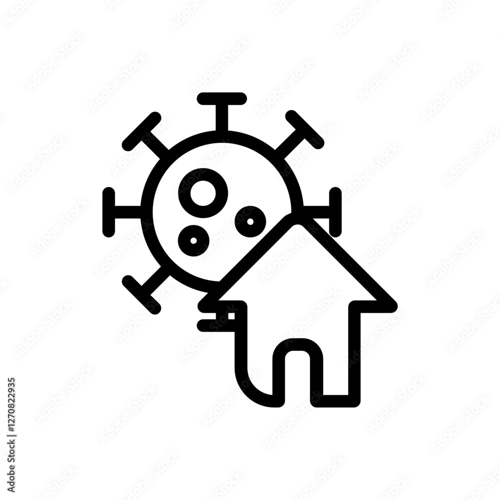pollution virus house icon pollution virus house icon