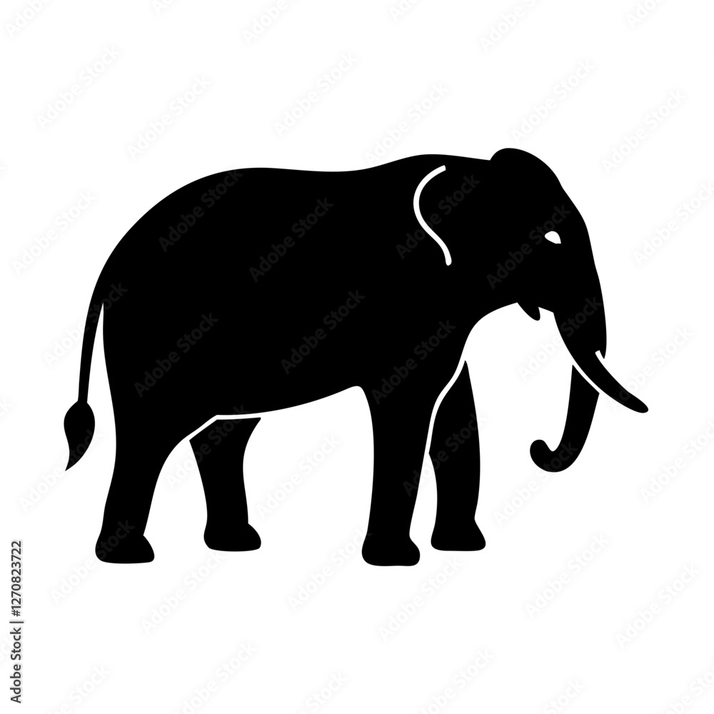 Wildlife Conservation Symbol: Elephant Graphic Vector Wildlife Conservation Symbol: Elephant Graphic Vector