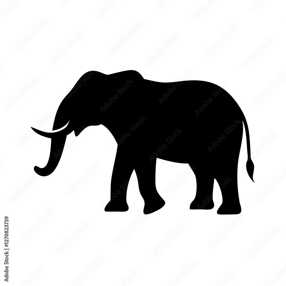 Wildlife Conservation Symbol: Elephant Graphic Vector Wildlife Conservation Symbol: Elephant Graphic Vector