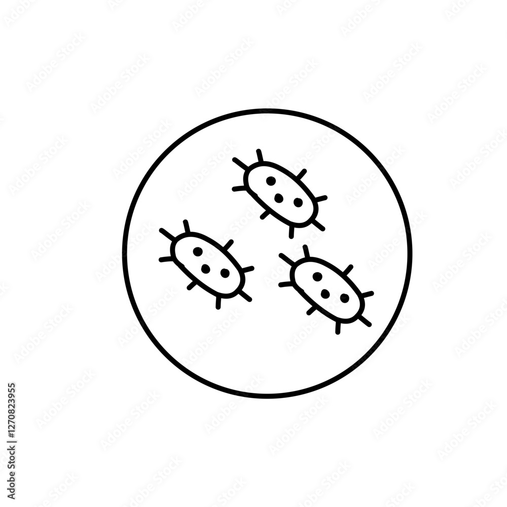 Fototapeta premium bacteria and viruses icon