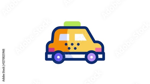 Wallpaper Mural toy car isolated on white Torontodigital.ca