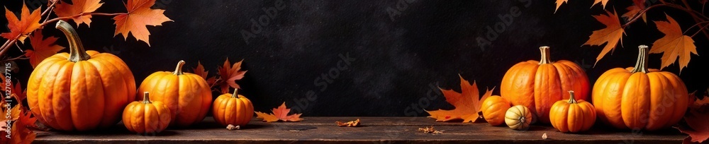 Autumnal orange and yellow gourds on dark velvet background, halloween decorations, pumpkins, halloween decor Autumnal orange and yellow gourds on dark velvet background, halloween decorations, pumpkins, halloween decor