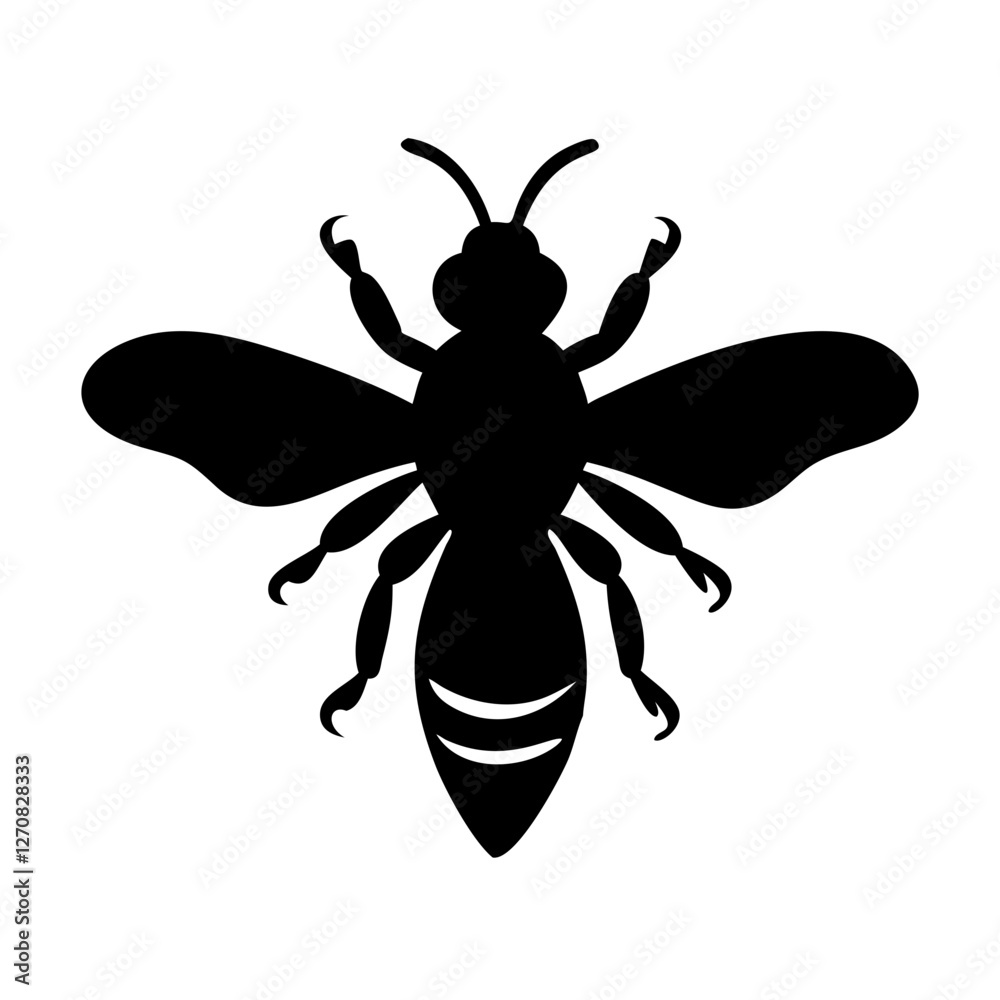 Fototapeta premium High-Quality Black Bee Icon Silhouette for Designers