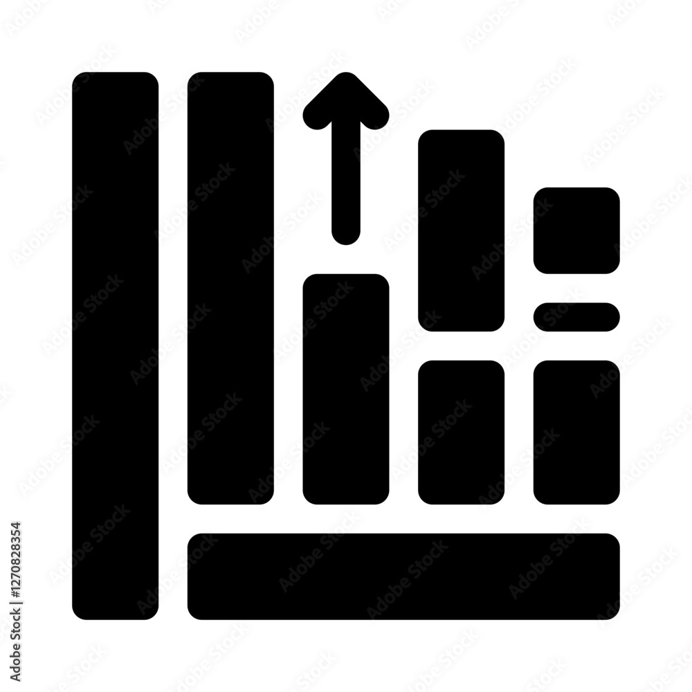 Bar chart glyph icon Bar chart glyph icon