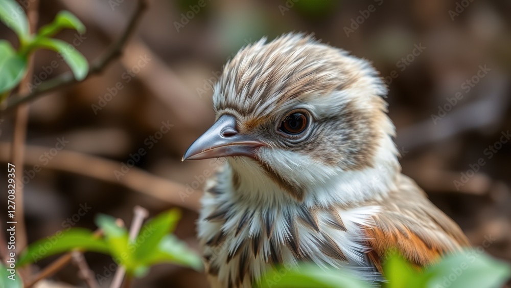White-browed Babbler Bird Closeup - Close-up wildlife photography White-browed Babbler Bird Closeup - Close-up wildlife photography