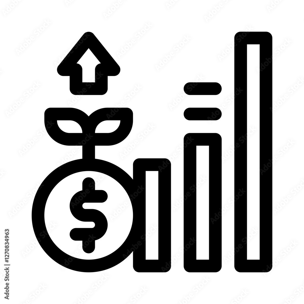 Financial growth line icon Financial growth line icon