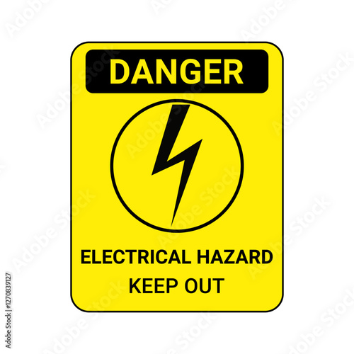 Danger Electrical Hazard Sign Electrical Hazard warning sign