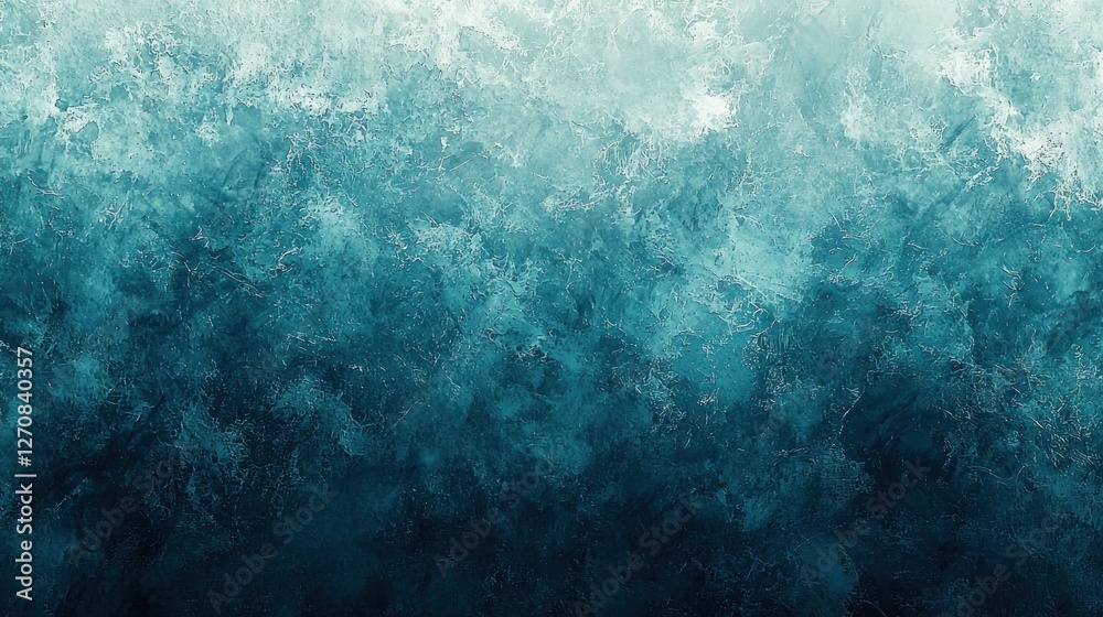 Obraz premium Turquoise and Teal Abstract Background with Textured Waves Effect