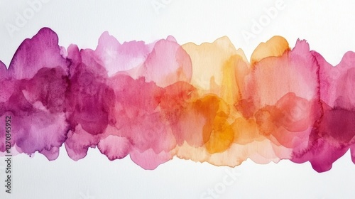 Colorful abstract watercolor painting with vibrant hues blending beautifully