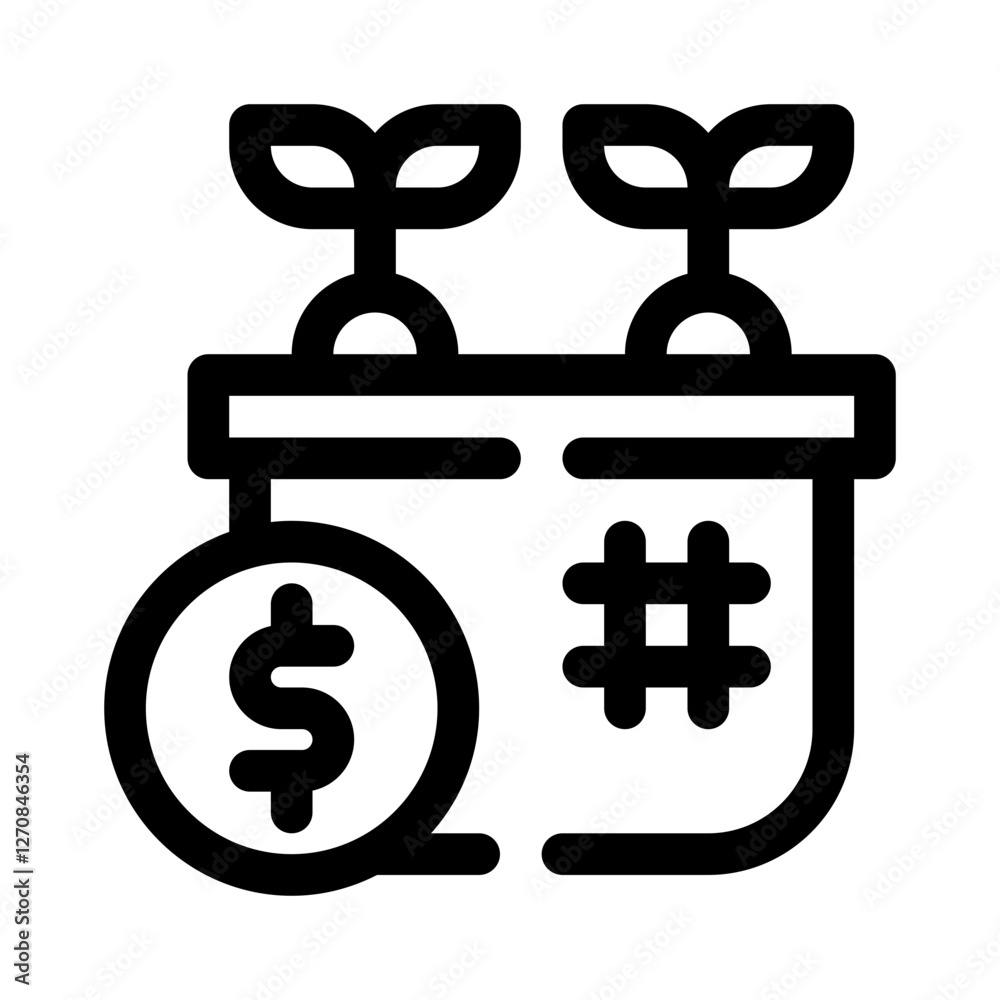 Obraz premium Commodities line icon