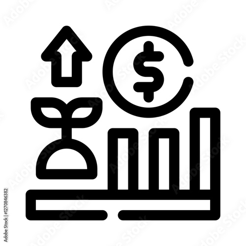 Dividend line icon