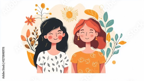 Image of Two Women Studying English Online