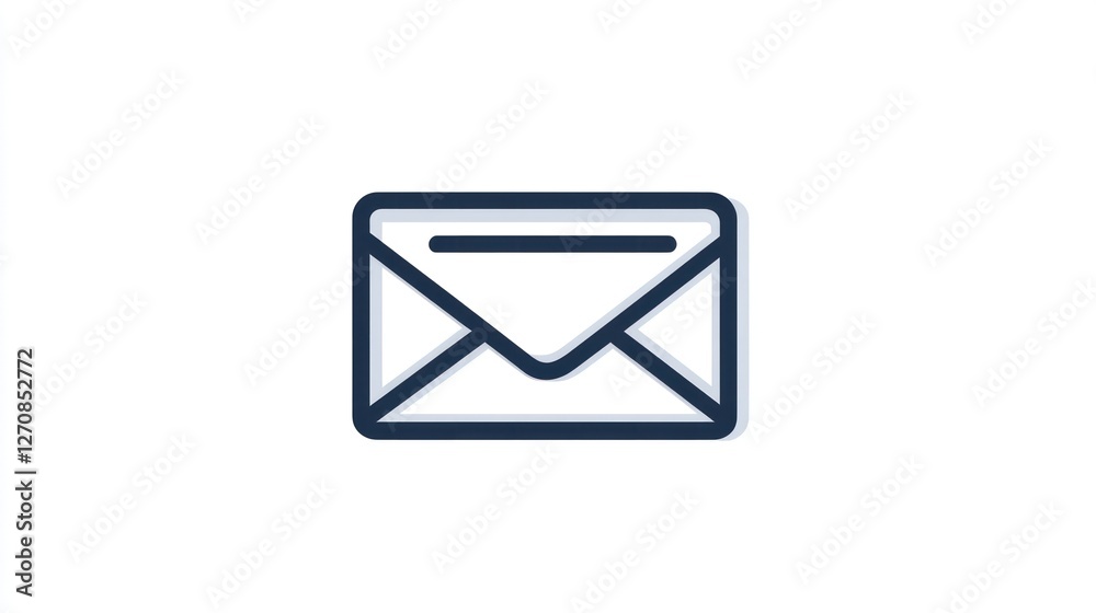 Simple email icon, digital communication, web design, white background, website graphic Simple email icon, digital communication, web design, white background, website graphic