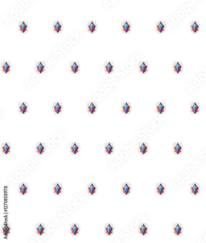 Seamless vector pattern with gemstones