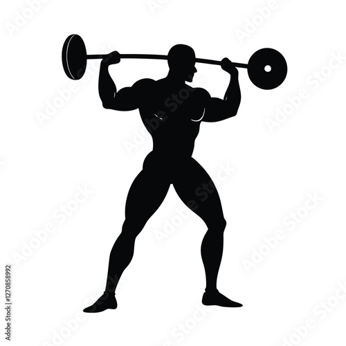man lifting weights